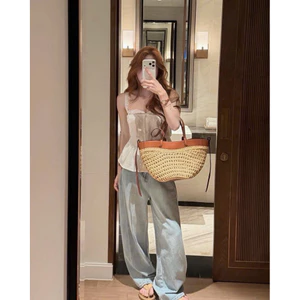 •𝙆𝙞𝙣𝙜𝙨𝙝𝙤𝙥𝙗𝙚𝙖𝙪𝙩𝙮•Áo Thô Hai Dây Viền Ren Bo Eo WG
