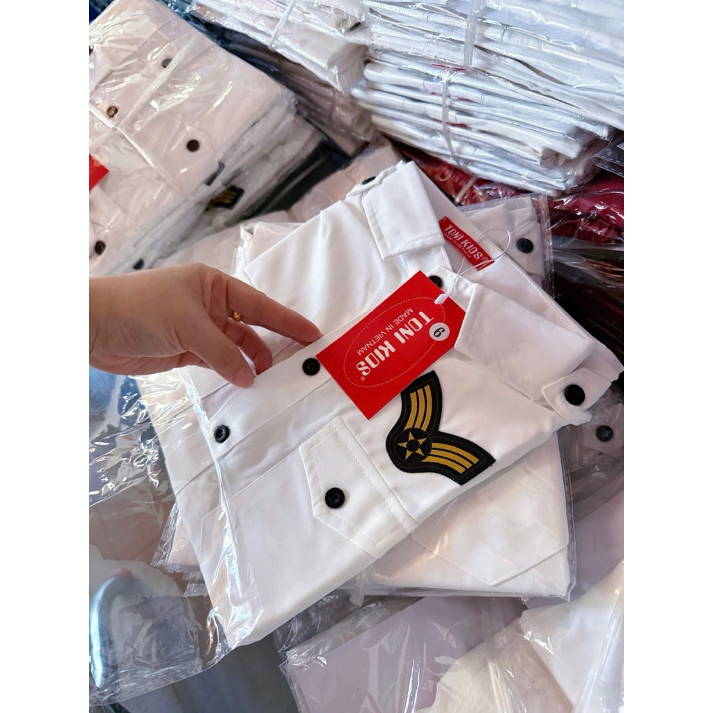 set sơmi phi công sang chảnh cho bé trai 10kg-54kg tonikids