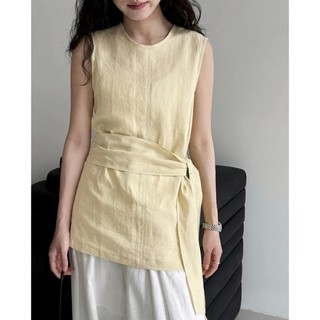 𝗛𝗮𝘁𝗿𝗮𝗻 𝗟𝗶𝗻𝗲𝗻-|LYLINEN| Áo Linen cộc tay kèm tà