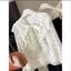 Áo blouse nữ bèo nhún cổ nơ họa tiết tim phong cách Hàn Quốc form rộng tiểu thư