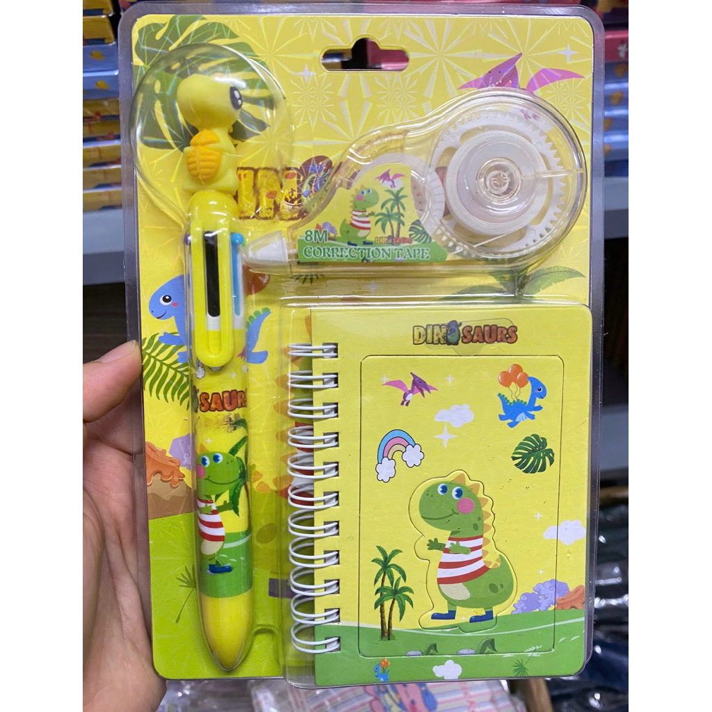 Bộ dụng cụ học tập nhiều món cho bé nhiều mẫu gồm hộp bút, hộp màu, bút chì, thước kẻ, gọt chì, tẩy, hàng cao đẹp