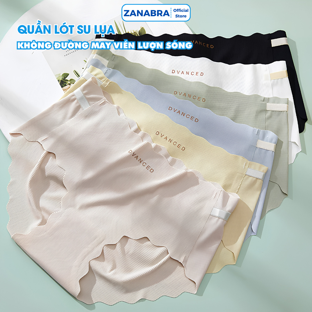 Quần Lót Nữ Đúc Su Thun Lạnh Viền Sóng không đường may mềm mại mỏng mát kháng khuẩn ZANABRA L8368