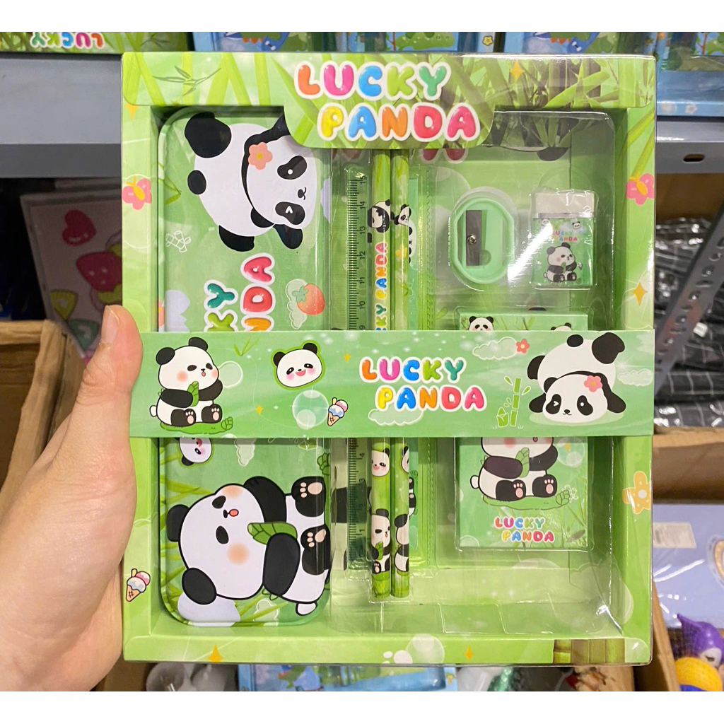 Bộ dụng cụ học tập nhiều món cho bé nhiều mẫu gồm hộp bút, hộp màu, bút chì, thước kẻ, gọt chì, tẩy, hàng cao đẹp