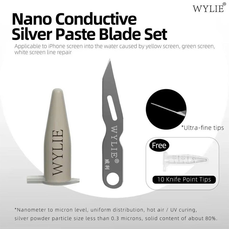 Keo bạc dẫn điện WYLIE WL-130 vẽ mạch, fix tai thỏ, sửa màn hình xanh vàng điện thoại