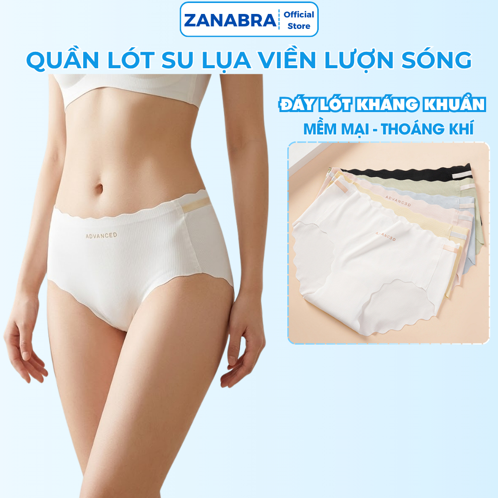 Combo 3 Quần Lót Nữ Thun Lạnh, Quần Lót Su Gân Lượn Sóng ZANABRA L8368