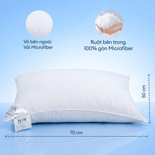 Ruột Gối Nằm Soft Feel NIN House | 70x50cm | Êm Ái Và Đàn Hồi Tốt, Thích Hợp Cho Người Nằm Thấp