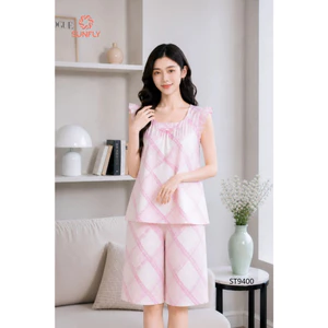 ST9400 Đồ bộ mặc nhà nữ lanh áo sát nách quần ngố