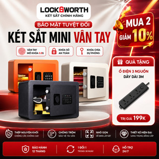 [HỎA TỐC 4H] Két Sắt Vân Tay Gia Đình DelixLocksworth Thiết Kế Kim Loại Carbon Chống Cắt Chống Cháy Bảo Vệ Tài Sản