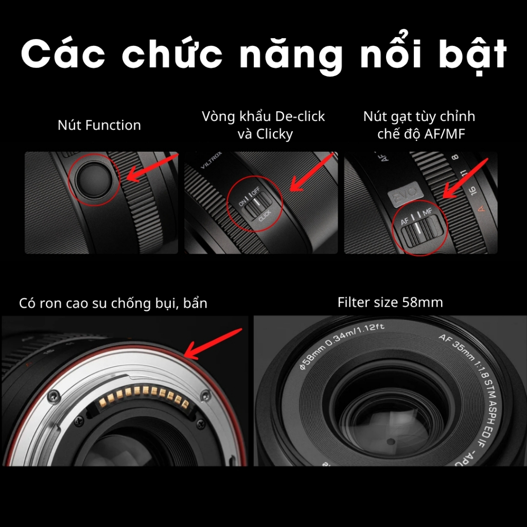 Ống kính Viltrox 35mm F1.8 Mark II AF EVO APO - Lens đa dụng có Auto Focus for Full-Frame dành cho Sony E/FE và Nikon Z | BigBuy360 - bigbuy360.vn
