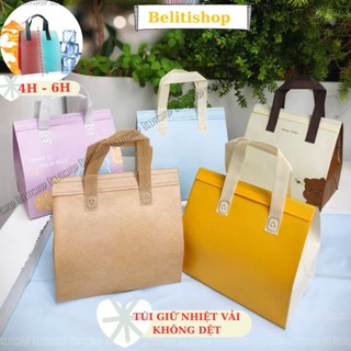 Combo 2 Túi Vải Không Dệt Giữ Nhiệt B30 Túi Đựng Đồ Ăn Bình Nước Bảo Vệ Môi Trường/ Túi Bảo Quản Hộp Cơm