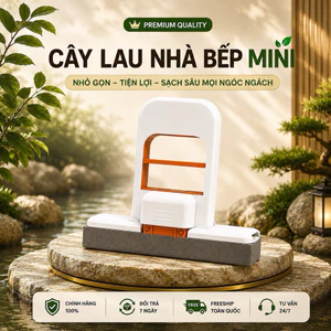 Combo 3 Cây Lau Bếp Mini Tự Vắt Đầu Bọt Biển Thấm Hút Nhanh Lau Sạch Không Bẩn Tay