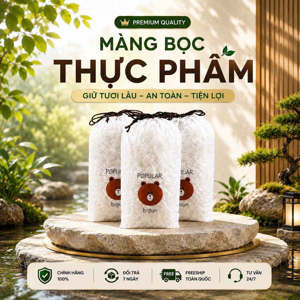 Combo 10 túi màng bọc thực phẩm co giãn tái sử dụng bọc kín tô đĩa giữ thực phẩm sạch tiện lợi 100c