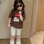 Sét Bé Gái HỌA TIẾT CÚN TRÁI TIM QC72 K.Kid Bộ Mùa Hè Chất Liệu Cotton Size 8-20kg M99