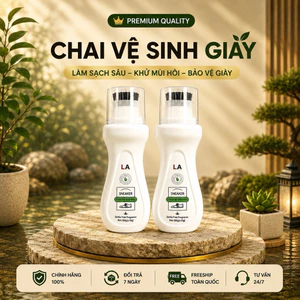 Combo 3 chai vệ sinh giày sneaker LA 100ML tẩy ố vàng khử mùi nhanh làm sạch giày dép đa chất liệu
