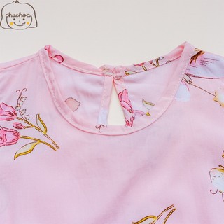 Váy Lanh bé gái, Đầm Lanh bé gái sát nách dáng suông ChuChoaKids [VBC26]