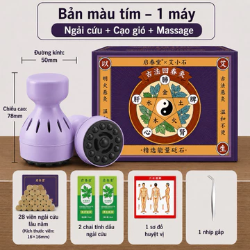 Dụng Cụ Cứu Ngải Cạo Gió Massage Mặt Đá Bian – Dụng Cụ Thải Độc, Giảm Đau, Thư Giãn Toàn Thân