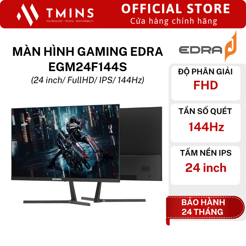 Màn hình gaming EDRA EGM24F144S (24 inch/ FullHD/ IPS/ 144Hz) - Hàng chính hãng
