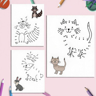 Bộ 50 Tranh Vẽ Nối Số Tô Màu Chủ Đề Động Vật Cho Trẻ Em - Phát Triển Tư Duy Và Sáng Tạo
