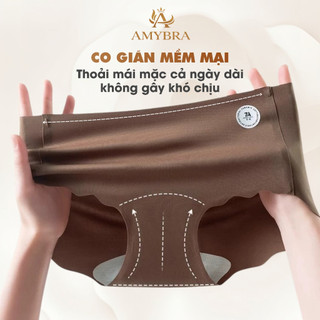 Combo Quần Lót Đúc Su Đáy Dán Kháng Khuẩn, Quần Chip Viền Lượn Sóng Ôm Mông AMYBRA L074