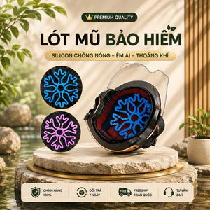 Combo 3 Miếng Lót Mũ Bảo Hiểm Silicon Thoáng Khí Chống Nóng Êm Đầu Hút Mồ Hôi Giữ Nếp Tóc