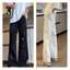 Quần jean ống thẳng rộng unisex họa tiết phun sơn màu nghệ thuật đường phố rách lỗ bất quy tắc có 2 màu đen trắng độc đá