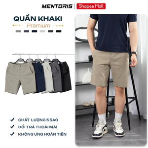 Quần Short Nam MENTORIS, Quần Đùi Nam Chất Liệu Kaki Dày Dặn, Đứng Form, Thiết Kế Trẻ Trung MSR15