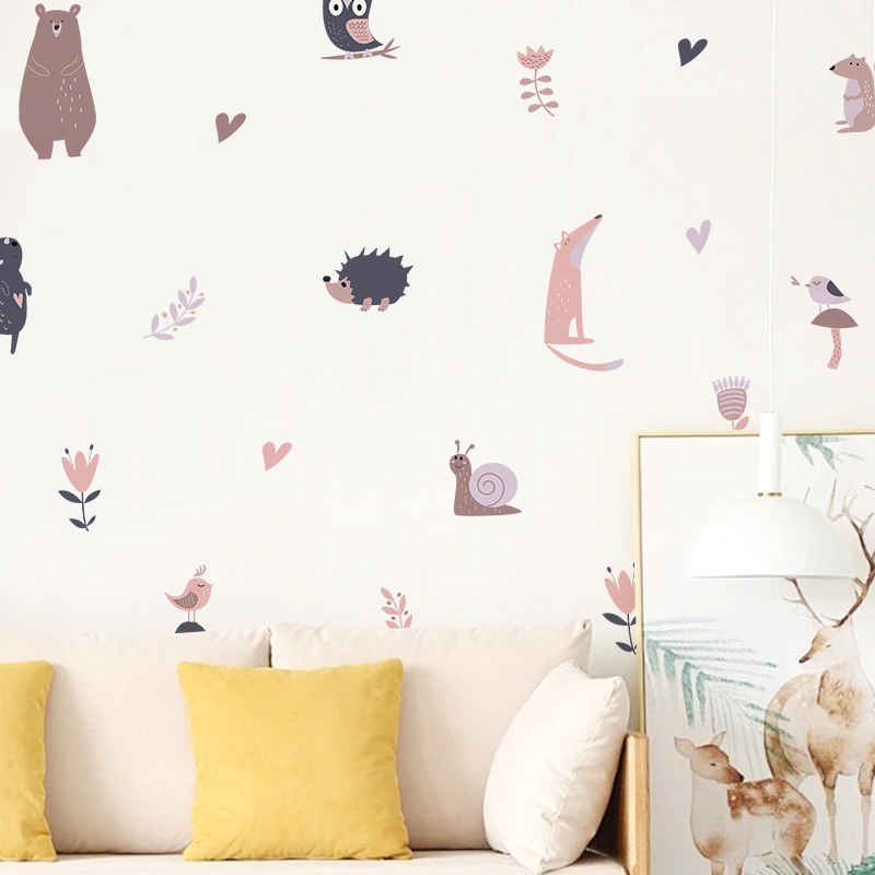 Sticker Decal Dán Tường Mẫu Động Vật 6 Có Keo Sẵn - Trang Trí Cửa Kính - Decor Quán Cafe - Phòng Ngủ