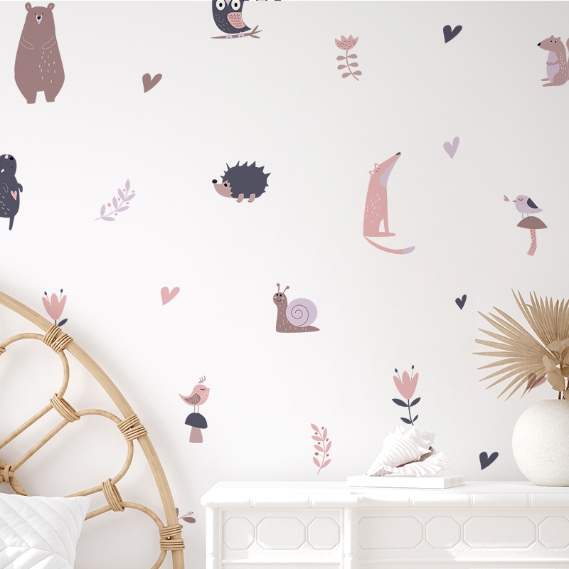 Sticker Decal Dán Tường Mẫu Động Vật 6 Có Keo Sẵn - Trang Trí Cửa Kính - Decor Quán Cafe - Phòng Ngủ