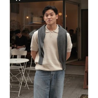 Quần denim nam (Quần jean) thêu nhỏ sau, vải mềm form straight - ROUTINE 10F25DPA006