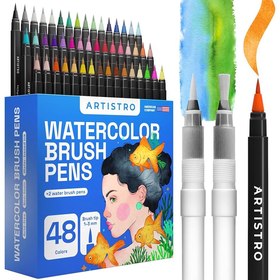 [Xuất dư ] Bộ 48 bút màu nước ARTISTRO 48 Watercolor Brush Pens