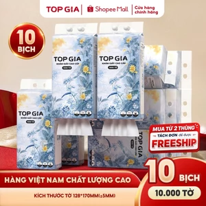 Khăn giấy treo tường Top Gia thùng 5, thùng 10 bịch Mộc an 1000 tờ làm từ bột giấy từ thiên nhiên
