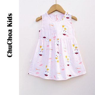 Váy Lanh bé gái, Đầm Lanh bé gái sát nách dáng suông ChuChoaKids [VBC26]