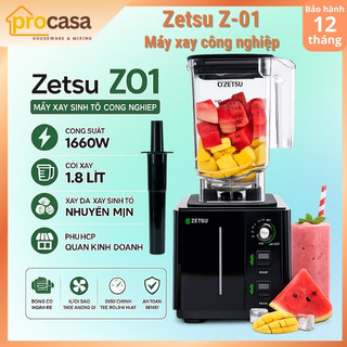 Máy xay sinh tố công nghiệp Zetsu Z01 - 1680W - hẹn giờ 5 mức tự động