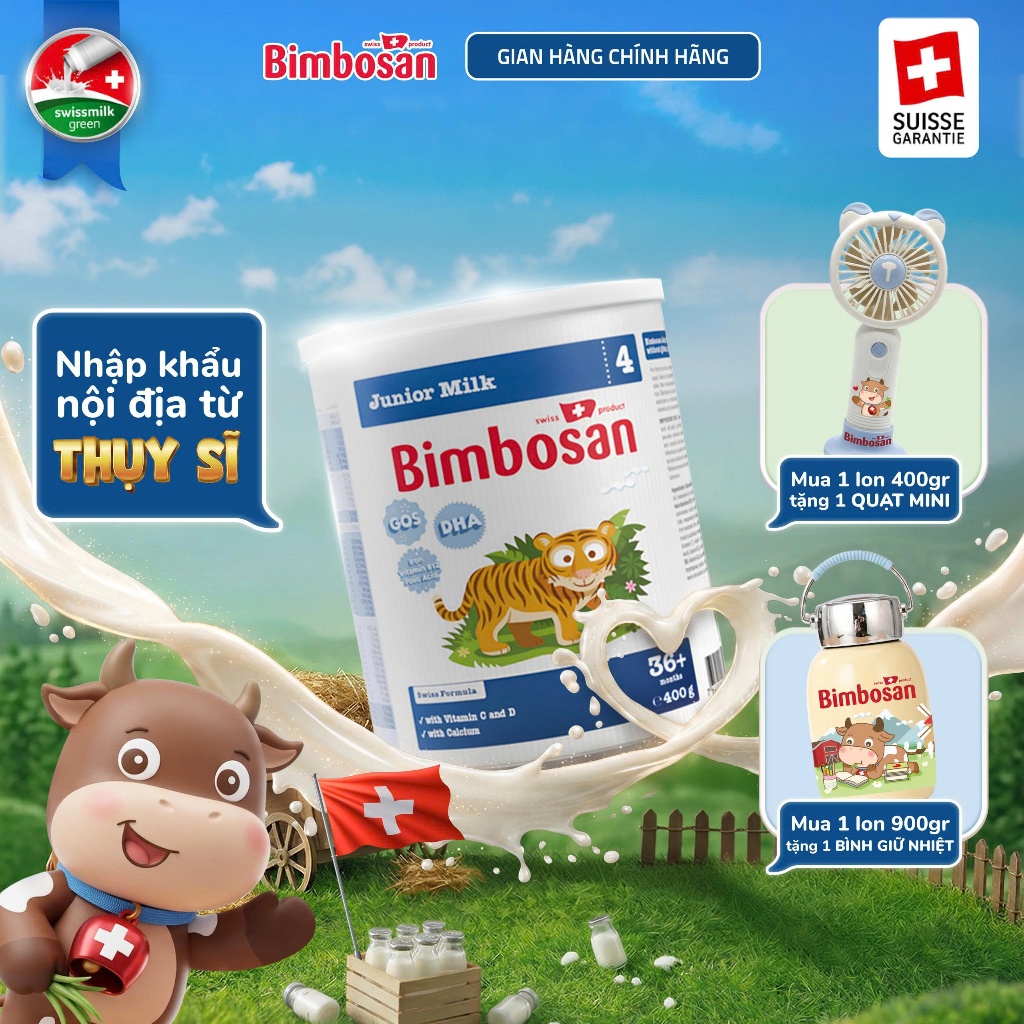BIMBOSAN SỐ 4 - Sữa công thức nhập khẩu nội địa Thụy Sĩ