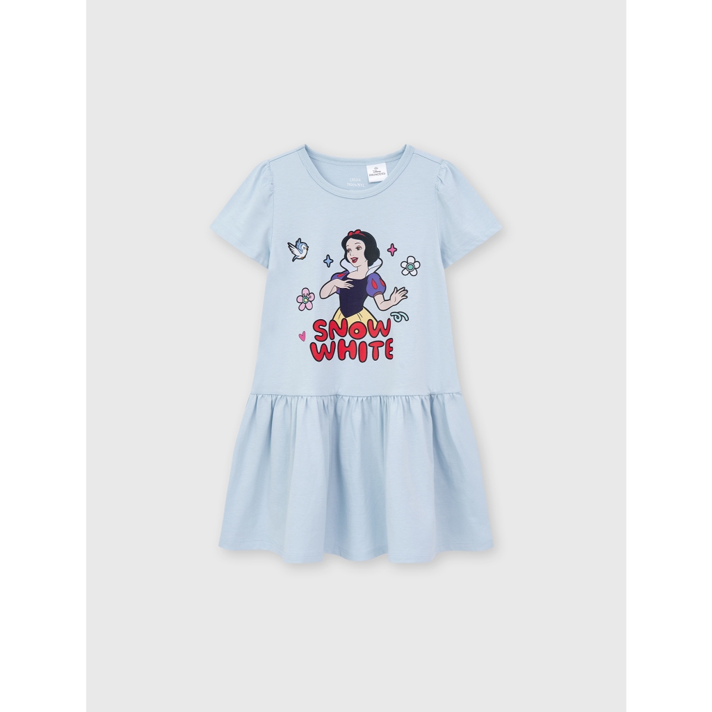 Váy liền bé gái CANIFA đầm babydoll 100% cotton cộc tay dáng xòe in họa tiết 1DS26S011