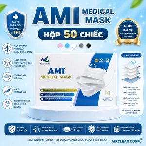 Khẩu trang y tế AMI MEDICAL MASK 4 Lớp GIấy Kháng Khuẩn 99%