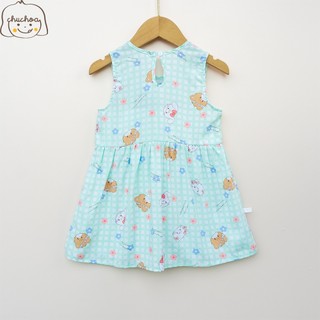 Váy Lanh bé gái, Đầm Lanh bé gái sát nách dáng suông ChuChoaKids [VBC26]