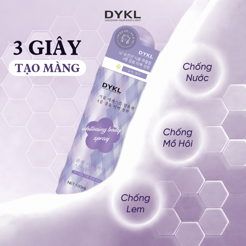 Combo 2 Chai Xịt Make Up Body DYKL 100ml - Nâng Tone Tức Thì, Dưỡng Trắng Hiệu Quả - Whitening Body Spray