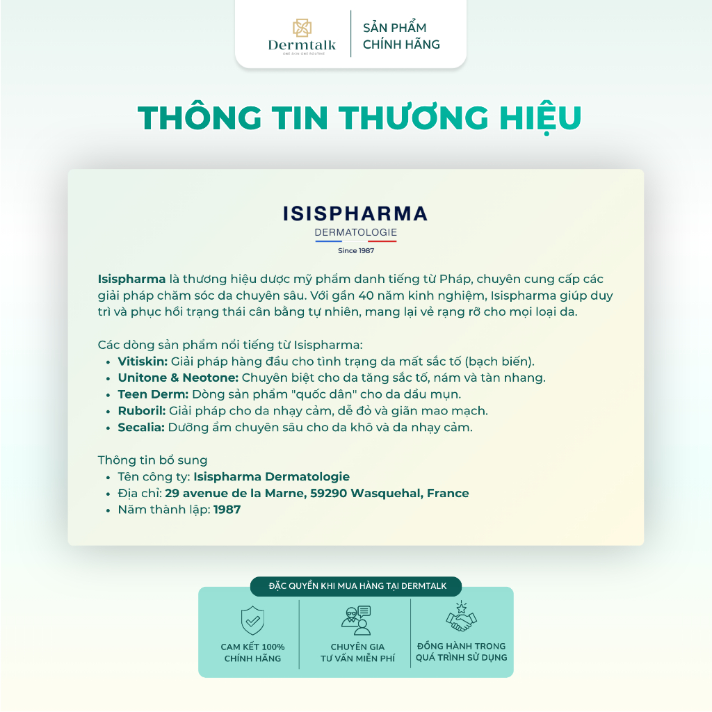 Gel rửa mặt giảm mụn Isispharma Teen Derm - Làm sạch sâu, giảm nhờn và ngừa mụn hiệu quả 40ml/150ml