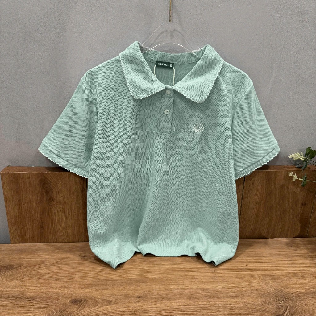 Áo Polo Mirage Thêu Chữ Form Basic Màu Pastel Hot Trend Chất Vải Mềm Mịn Thoáng Mát.