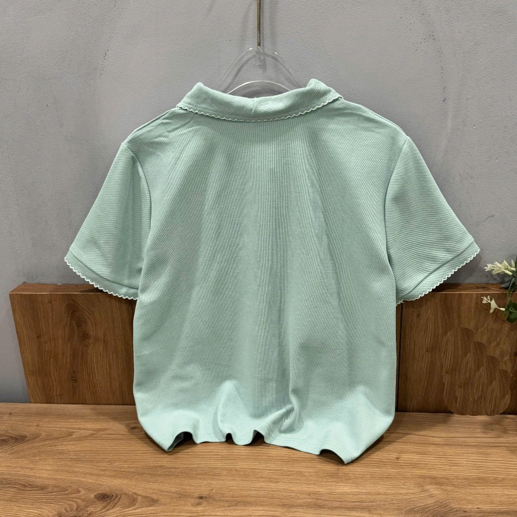 Áo Polo Mirage Thêu Chữ Form Basic Màu Pastel Hot Trend Chất Vải Mềm Mịn Thoáng Mát.