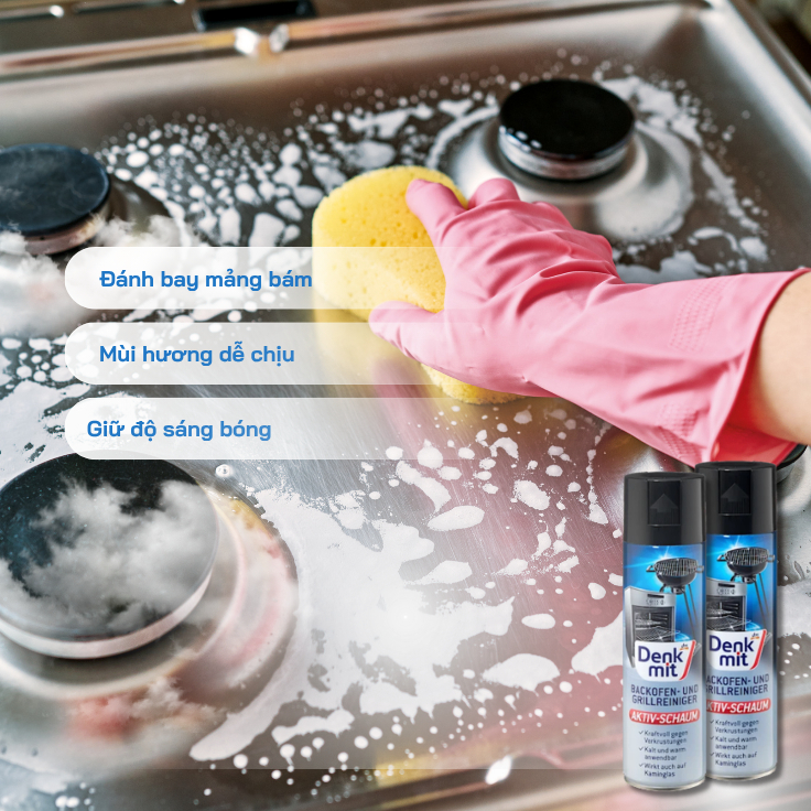 Bình xịt vệ sinh lò nướng, lò vi sóng, nồi chiên không dầu Denkmit 500ml