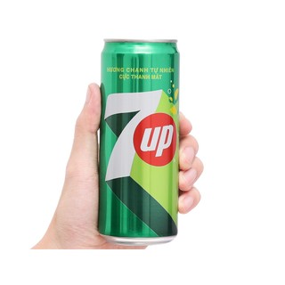 Thùng 24 lon nước ngọt 7 Up vị chanh 320ml