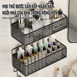ZiinLife Kệ Đựng Đồ Nhà Tắm Dán Tường Hình Chữ Nhật, Đa Năng Kệ Nhà Bếp, Không Khoan Tường