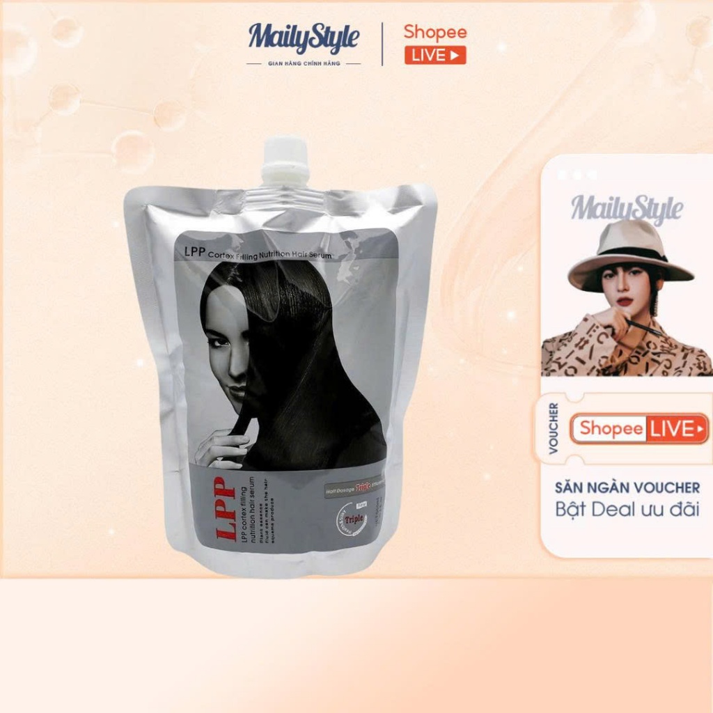 C41_ [ 900ml] Kem hấp phục hồi Collagen siêu bóng mềm mượt LPP Cortex Filling Nutrition Hair Serum