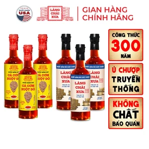 Thùng 6 chai thuỷ tinh 3 XANH 3 VÀNG KF Nước mắm nhỉ Làng Chài Xưa 500ml