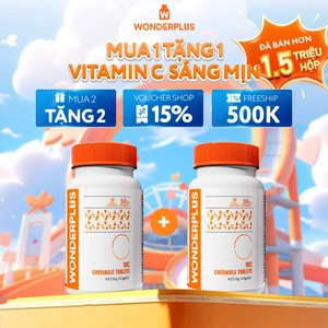 Viên Nhai Bổ Sung Vitamin C Wonderplus Hương Cam Giúp Làn Da Rạng Rỡ Tăng Cường Đề Kháng Hộp 60 Viên