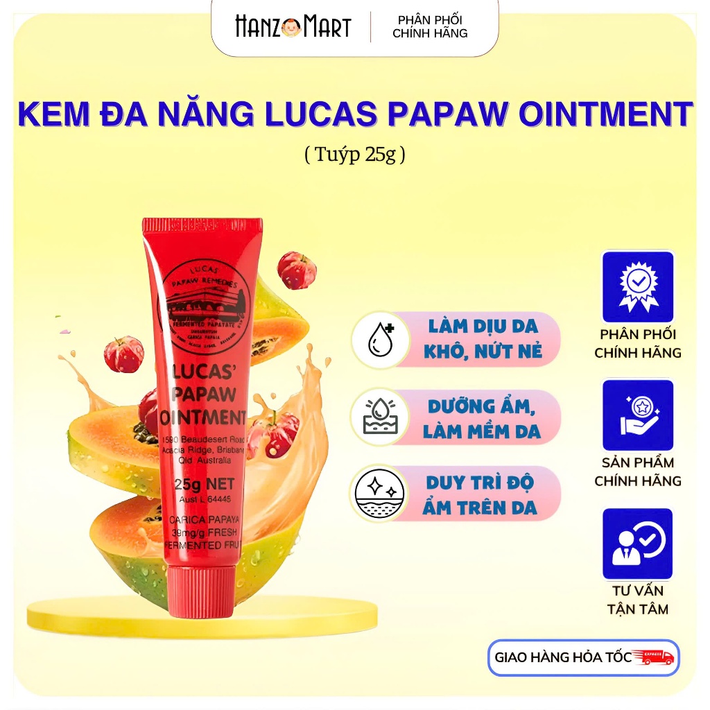 Kem dưỡng da đa năng Lucas Papaw Ointment 25ml - hanzo2009