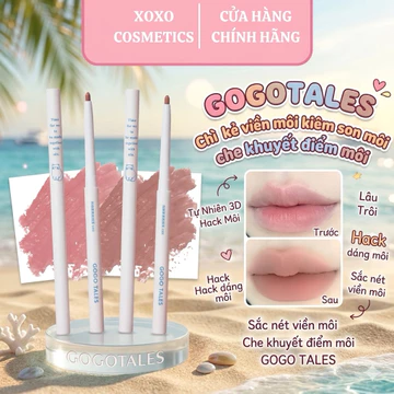 (GT531)[Gogotales] Bút Chì Kẻ Viền Môi Gogotale Tự Nhiên 3D Hack Môi GOGO TALES Lâu Trôi Chì Kẻ Môi Hack Dáng Môi GT531