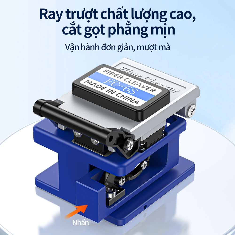 Máy cắt sợi quang FC-6S bộ dụng cụ chính xác cao dao tự động trả về máy cắt cáp quang dây nối da dao cắt sợi trần